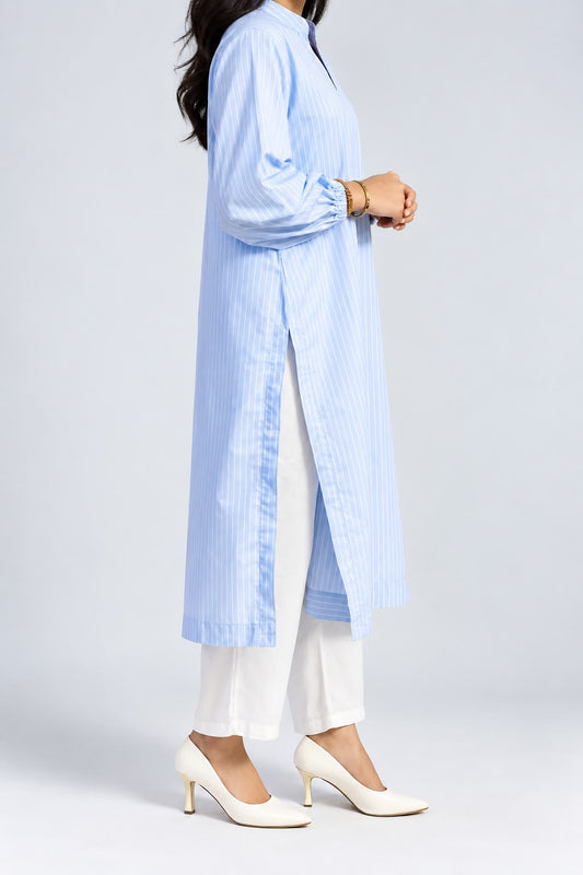 Zeyla – Blue Haze Striped 2-Piece Cotton Suit