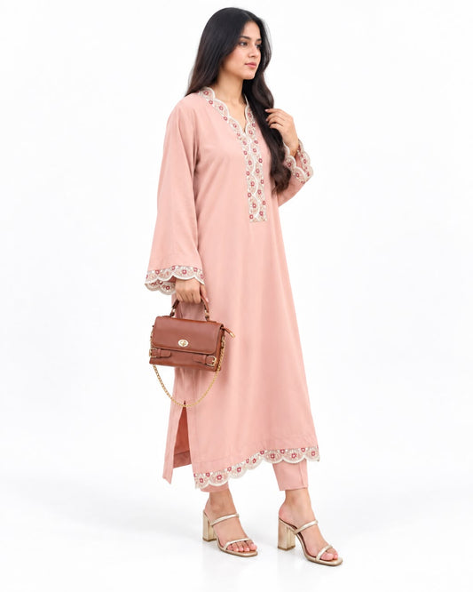 Rosé Bloom | Premium Cotton 2-Piece Suit