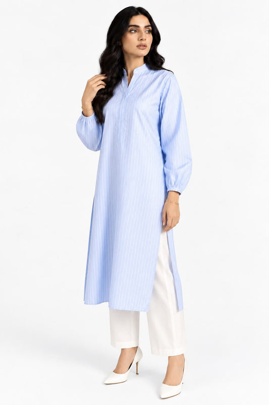 Zeyla – Blue Haze Striped 2-Piece Cotton Suit